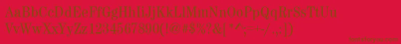 CenturynovaCdBook Font – Brown Fonts on Red Background