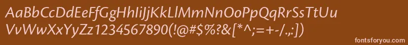 Шрифт CronosproItalic – розовые шрифты на коричневом фоне