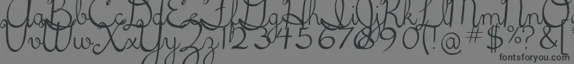 フォント5thgradecursive2 – 黒い文字の灰色の背景