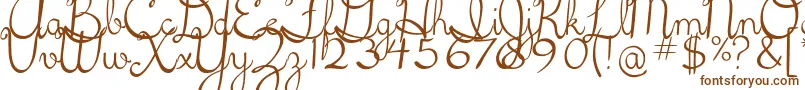 5thgradecursive2 Font – Brown Fonts on White Background