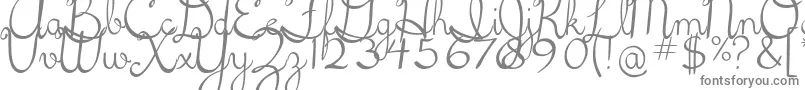5thgradecursive2-fontti – harmaat kirjasimet valkoisella taustalla