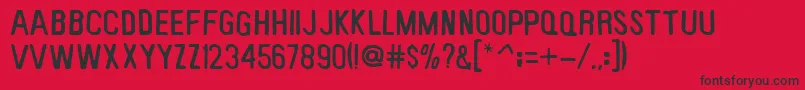 Keybp Font – Black Fonts on Red Background