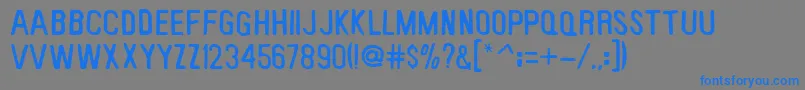 Keybp Font – Blue Fonts on Gray Background