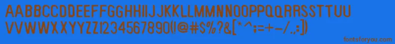 Keybp Font – Brown Fonts on Blue Background