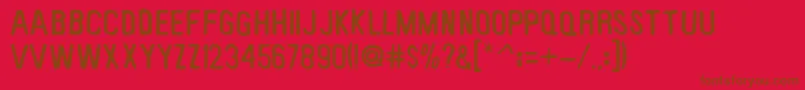 Keybp Font – Brown Fonts on Red Background