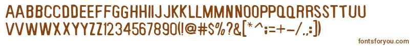 Шрифт Keybp – коричневые шрифты на белом фоне