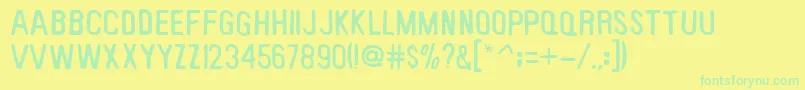Keybp Font – Green Fonts on Yellow Background