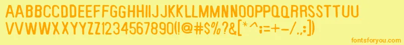 Keybp Font – Orange Fonts on Yellow Background