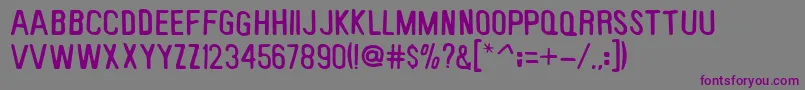 Keybp-fontti – violetit fontit harmaalla taustalla