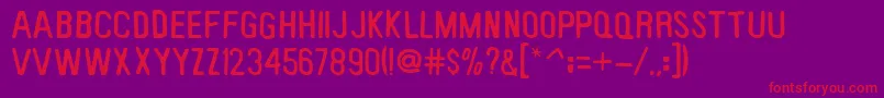 Keybp Font – Red Fonts on Purple Background