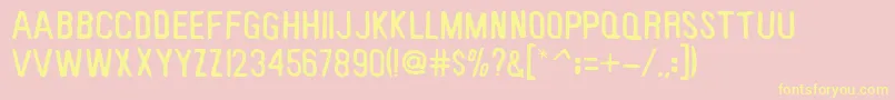 Keybp Font – Yellow Fonts on Pink Background