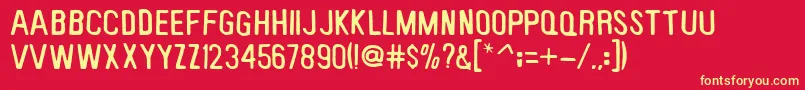Keybp Font – Yellow Fonts on Red Background
