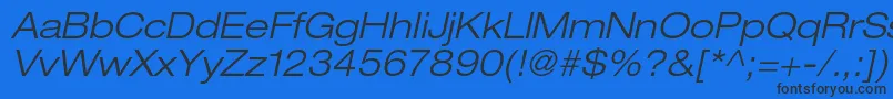 HelveticaneueltstdLtexo Font – Black Fonts on Blue Background