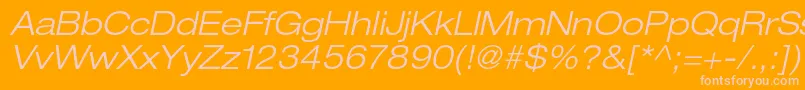 HelveticaneueltstdLtexo Font – Pink Fonts on Orange Background