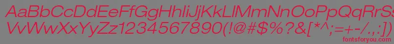 HelveticaneueltstdLtexo Font – Red Fonts on Gray Background