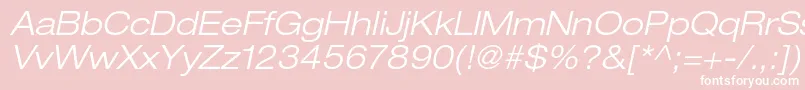 HelveticaneueltstdLtexo Font – White Fonts on Pink Background