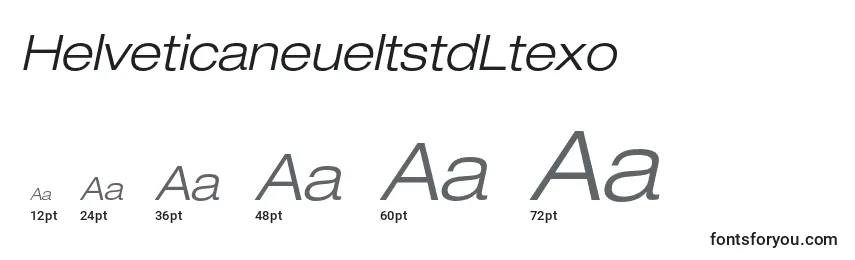 HelveticaneueltstdLtexo Font Sizes