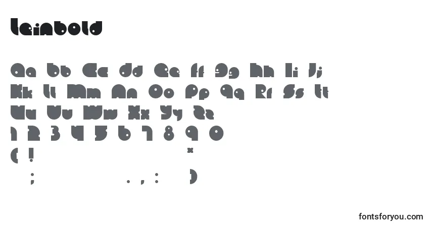 Schriftart Leinbold – Alphabet, Zahlen, spezielle Symbole