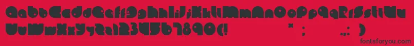 Leinbold Font – Black Fonts on Red Background
