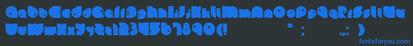 Leinbold Font – Blue Fonts on Black Background
