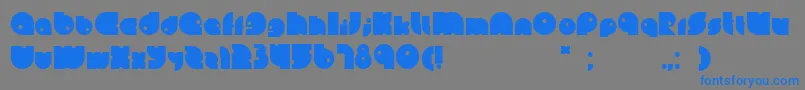 フォントLeinbold – 灰色の背景に青い文字