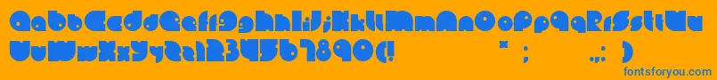 Leinbold Font – Blue Fonts on Orange Background
