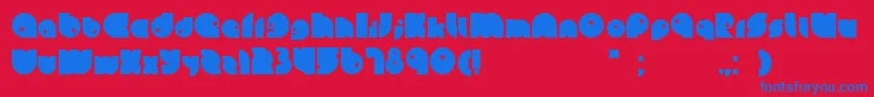 Leinbold Font – Blue Fonts on Red Background