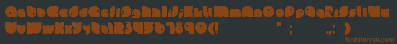 Leinbold-Schriftart – Braune Schriften auf schwarzem Hintergrund