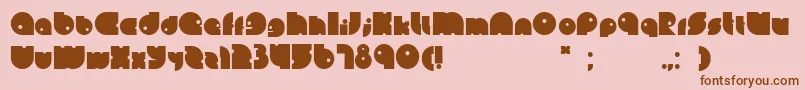 Leinbold Font – Brown Fonts on Pink Background