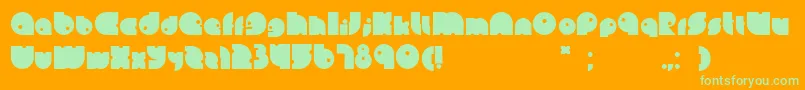 Leinbold Font – Green Fonts on Orange Background