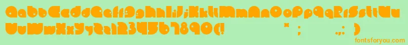 Leinbold Font – Orange Fonts on Green Background