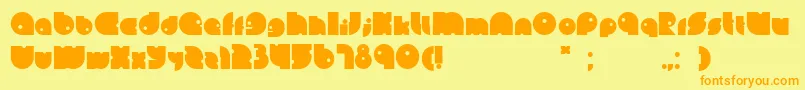 Leinbold Font – Orange Fonts on Yellow Background