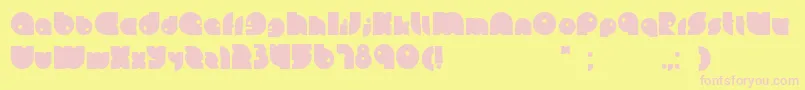 Leinbold Font – Pink Fonts on Yellow Background