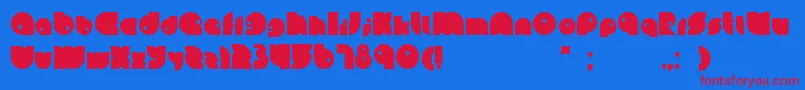 Leinbold Font – Red Fonts on Blue Background