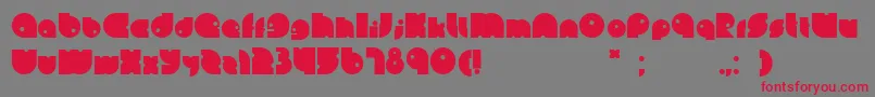 フォントLeinbold – 赤い文字の灰色の背景