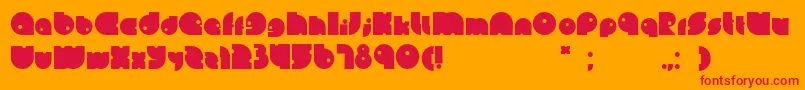Leinbold Font – Red Fonts on Orange Background