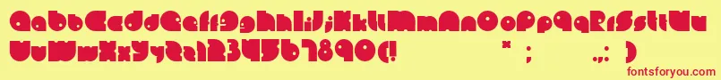 Leinbold Font – Red Fonts on Yellow Background