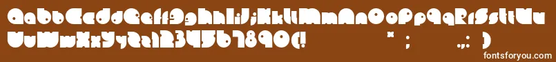 Leinbold Font – White Fonts on Brown Background