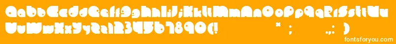 フォントLeinbold – オレンジの背景に白い文字