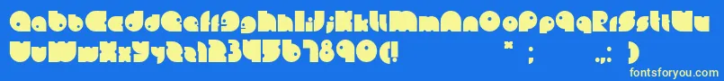 Leinbold Font – Yellow Fonts on Blue Background