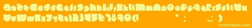 Leinbold Font – Yellow Fonts on Orange Background