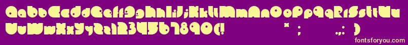 Leinbold Font – Yellow Fonts on Purple Background