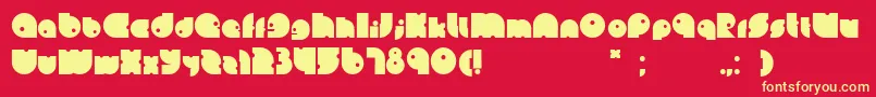 Leinbold Font – Yellow Fonts on Red Background