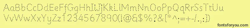 Шрифт Primerapples – чёрные шрифты на жёлтом фоне