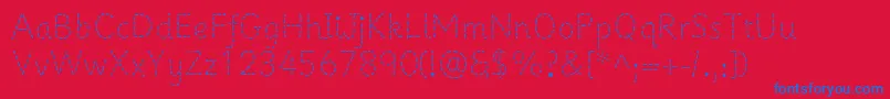 Primerapples-fontti – siniset fontit punaisella taustalla
