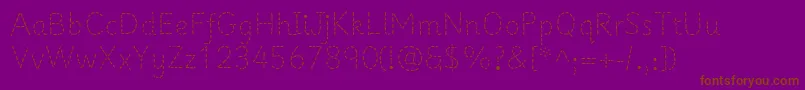 Primerapples Font – Brown Fonts on Purple Background