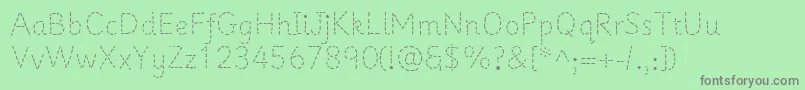 Primerapples Font – Gray Fonts on Green Background