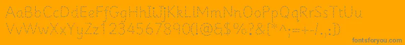 フォントPrimerapples – オレンジの背景に灰色の文字