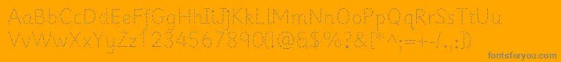 Primerapples-Schriftart – Graue Schriften auf orangefarbenem Hintergrund