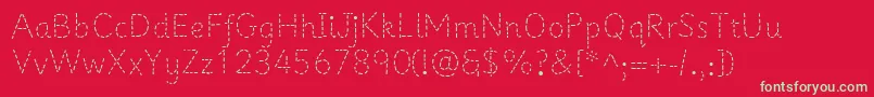 フォントPrimerapples – 赤い背景に緑の文字
